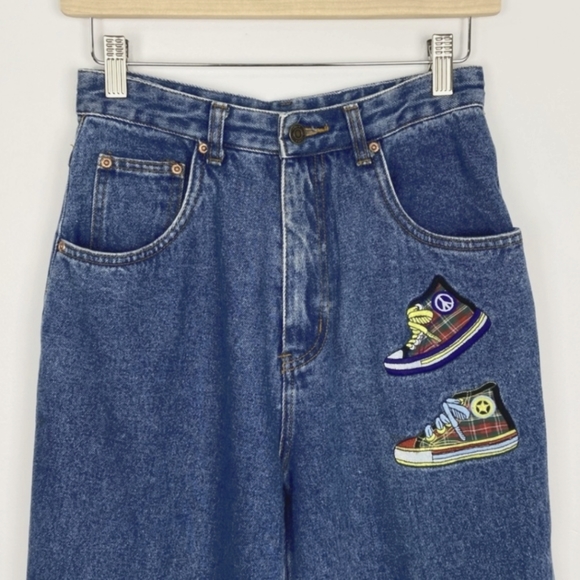 Rare 90s Sneaker Stitched Vintage Jeans Jonathan g - Picture 4 of 8
